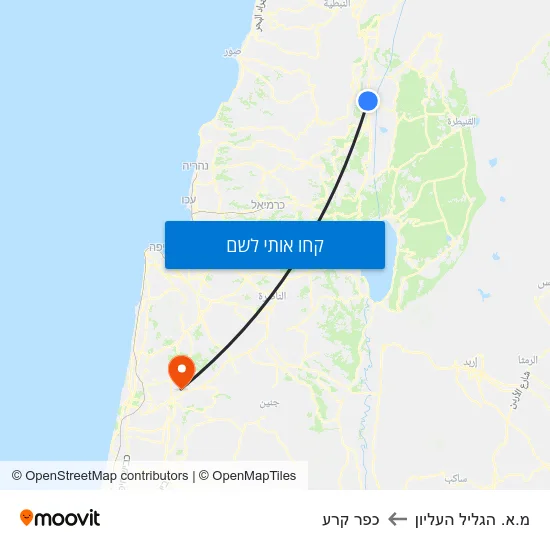 מפת מ.א. הגליל העליון לכפר קרע