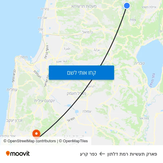 מפת פארק תעשיות רמת דלתון לכפר קרע