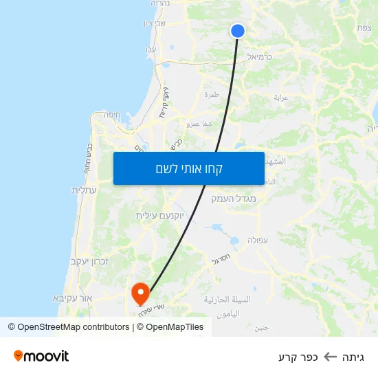 מפת גיתה לכפר קרע