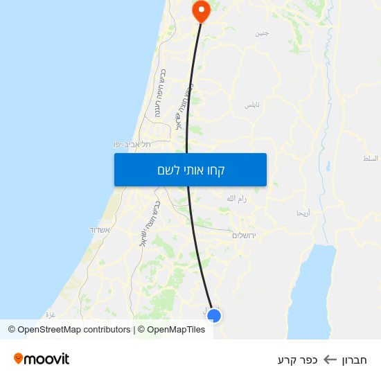 מפת חברון לכפר קרע