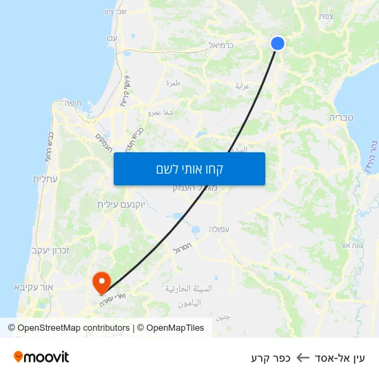 מפת עין אל-אסד לכפר קרע