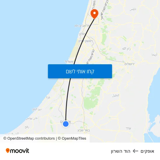 מפת אופקים להוד השרון