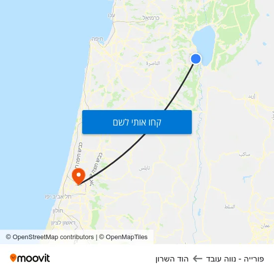 מפת פורייה - נווה עובד להוד השרון