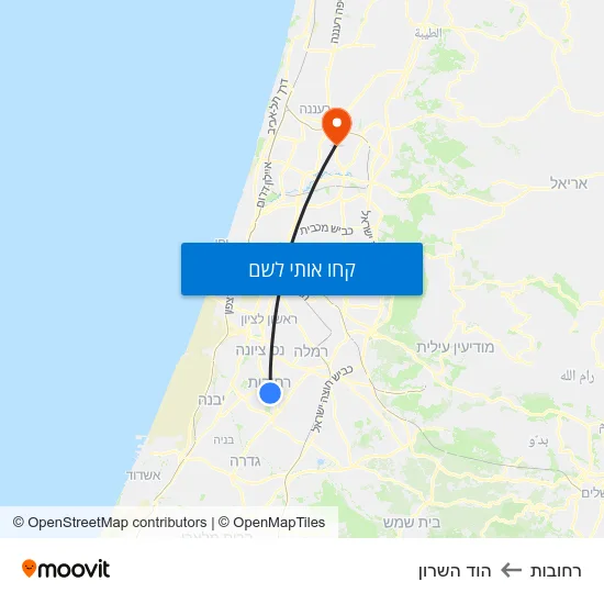 מפת רחובות להוד השרון