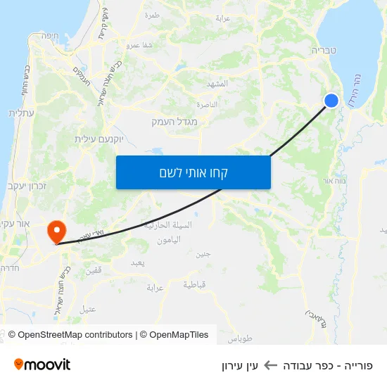 מפת פורייה - כפר עבודה לעין עירון