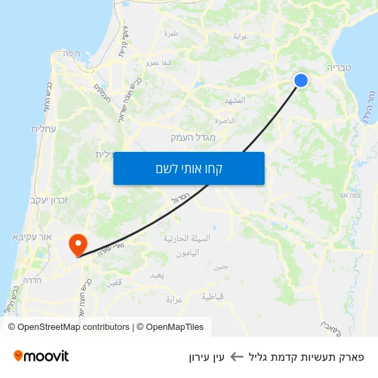 מפת פארק תעשיות קדמת גליל לעין עירון