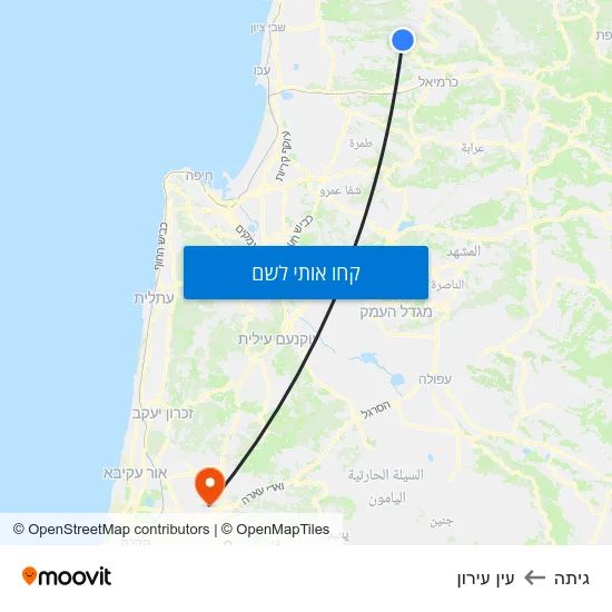 מפת גיתה לעין עירון