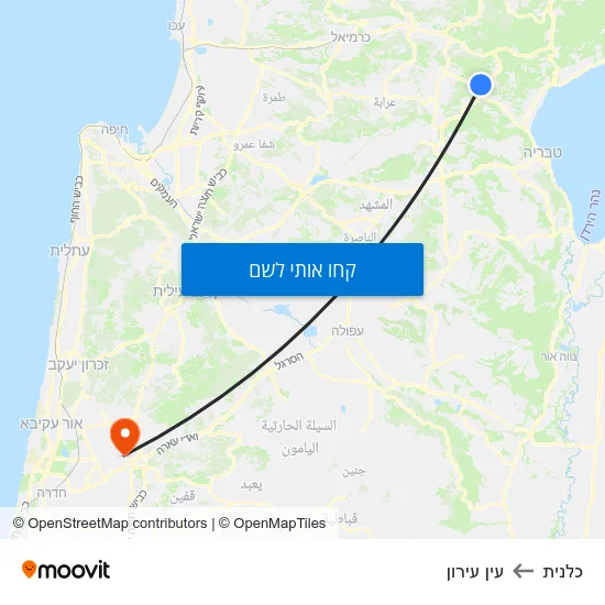 מפת כלנית לעין עירון