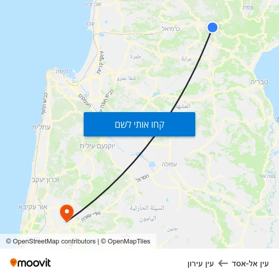 מפת עין אל-אסד לעין עירון