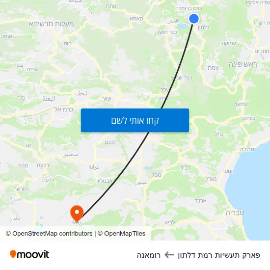 מפת פארק תעשיות רמת דלתון לרומאנה