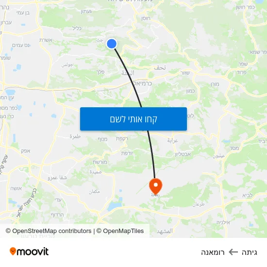 מפת גיתה לרומאנה