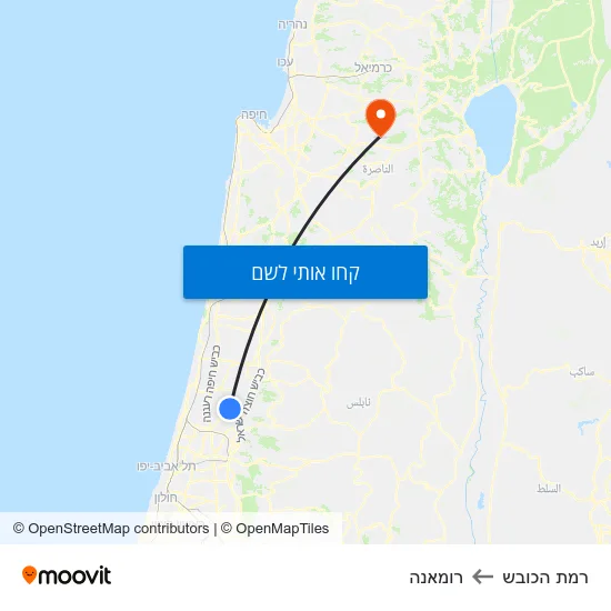 מפת רמת הכובש לרומאנה
