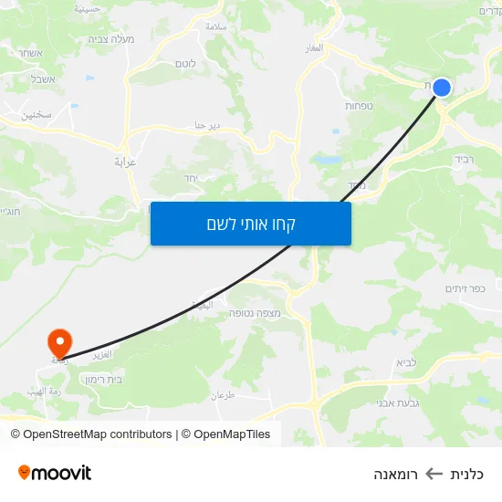 מפת כלנית לרומאנה