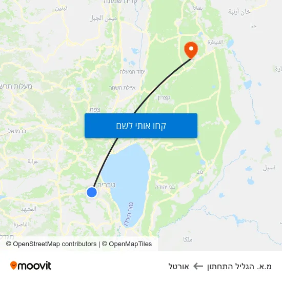 מפת מ.א. הגליל התחתון לאורטל