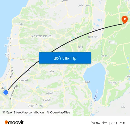 מפת מ.א. זבולון לאורטל
