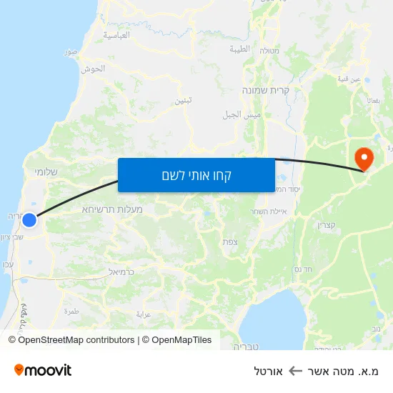 מפת מ.א. מטה אשר לאורטל