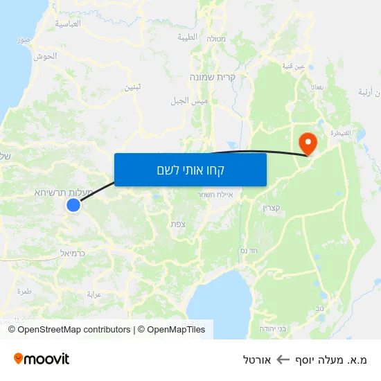 מפת מ.א. מעלה יוסף לאורטל