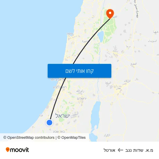 מפת מ.א. שדות נגב לאורטל