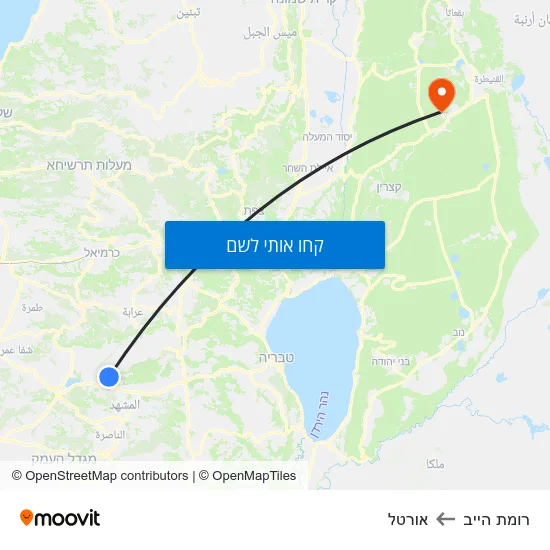 מפת רומת הייב לאורטל