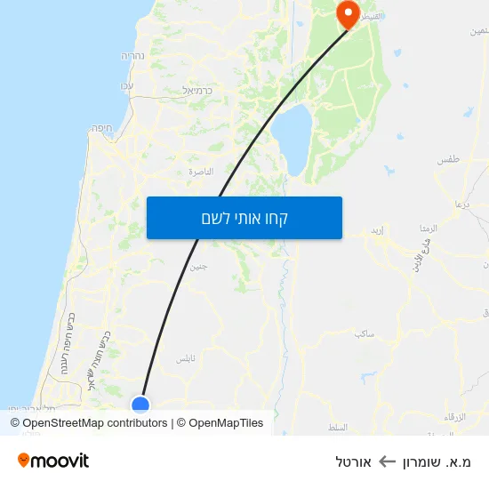 מפת מ.א. שומרון לאורטל