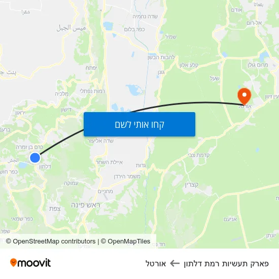מפת פארק תעשיות רמת דלתון לאורטל