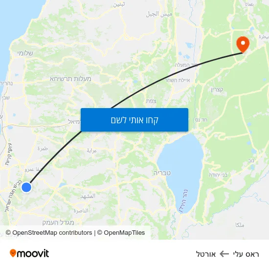 מפת ראס עלי לאורטל