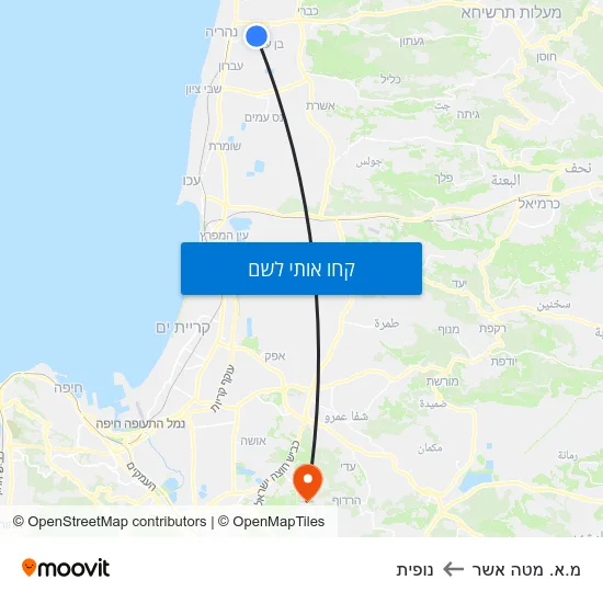 מפת מ.א. מטה אשר לנופית