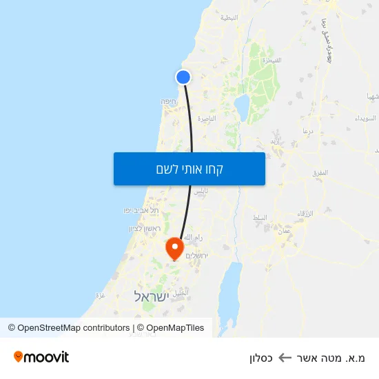 מפת מ.א. מטה אשר לכסלון