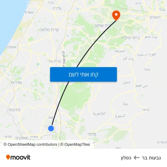 מפת גבעות בר לכסלון