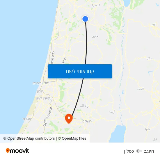 מפת היוגב לכסלון