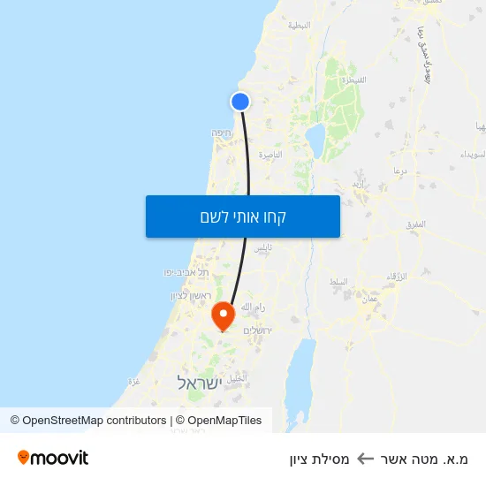 מפת מ.א. מטה אשר למסילת ציון