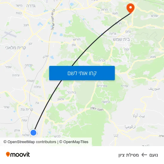 מפת נועם למסילת ציון