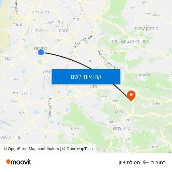 מפת רחובות למסילת ציון