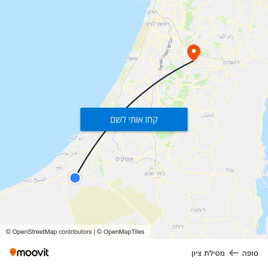 מפת סופה למסילת ציון