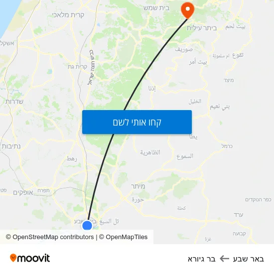 מפת באר שבע לבר גיורא