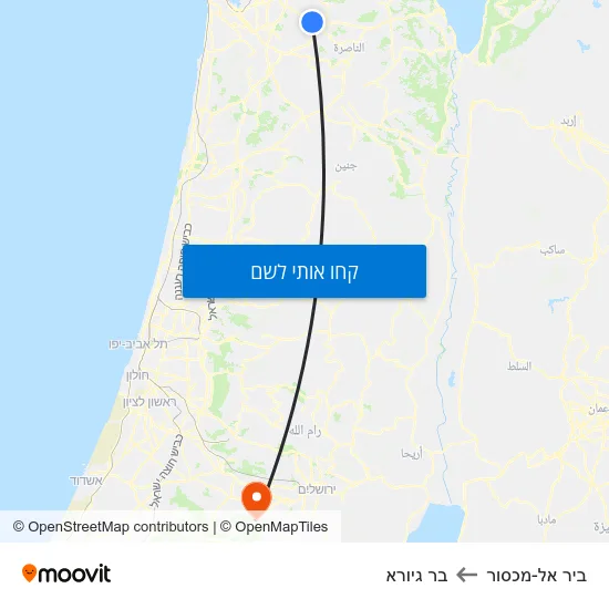 מפת ביר אל-מכסור לבר גיורא