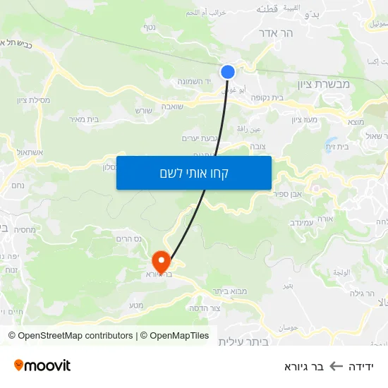 מפת ידידה לבר גיורא