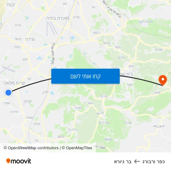 מפת כפר ורבורג לבר גיורא