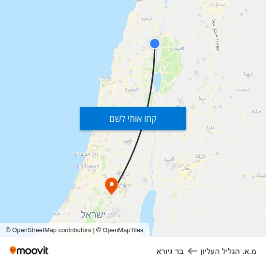 מפת מ.א. הגליל העליון לבר גיורא