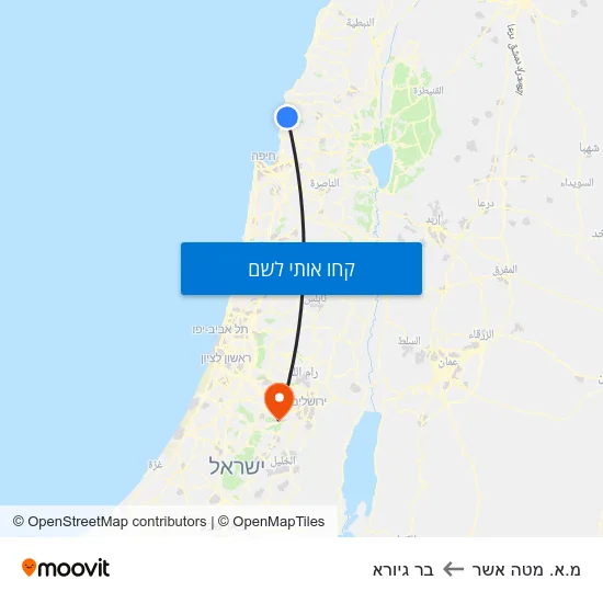 מפת מ.א. מטה אשר לבר גיורא