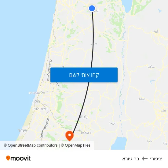 מפת ציפורי לבר גיורא