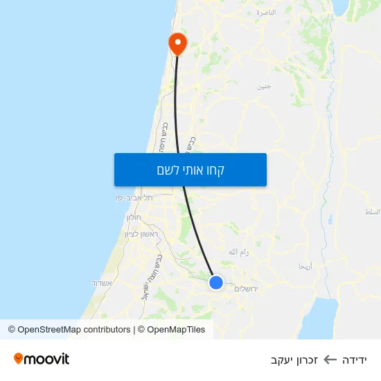 מפת ידידה לזכרון יעקב