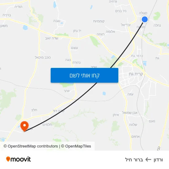 מפת ורדון לברור חיל