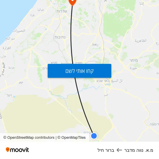 מפת מ.א. נווה מדבר לברור חיל