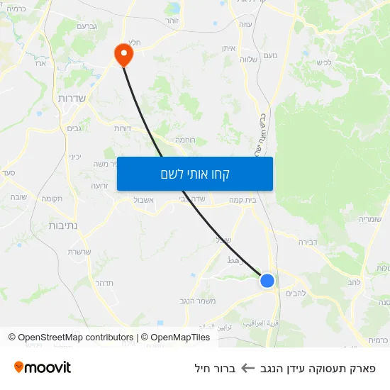 מפת פארק תעסוקה עידן הנגב לברור חיל
