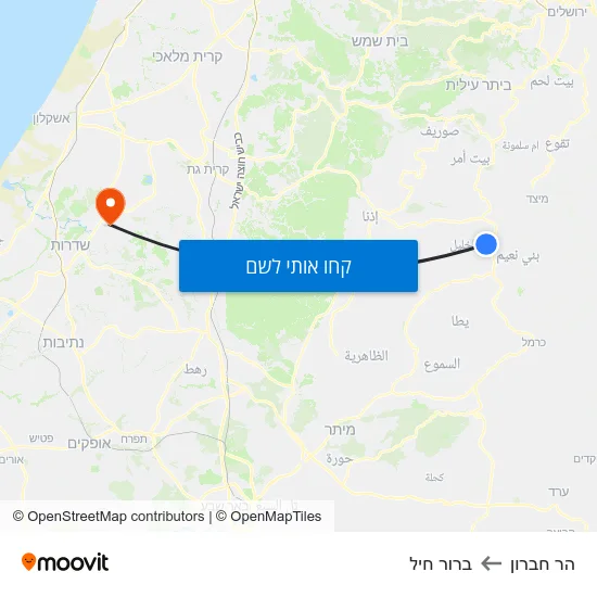 מפת הר חברון לברור חיל
