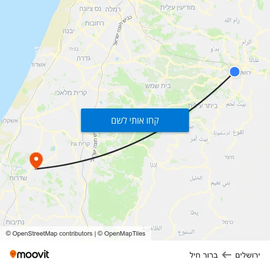 מפת ירושלים לברור חיל