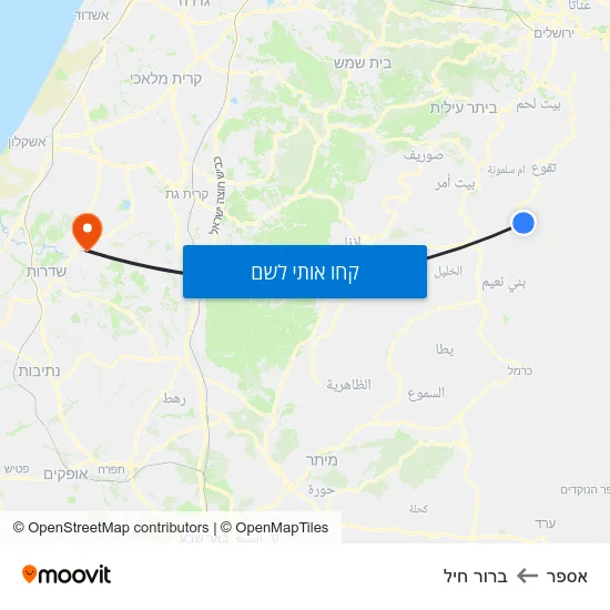 מפת אספר לברור חיל