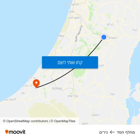 מפת מחלף חמד לנירים