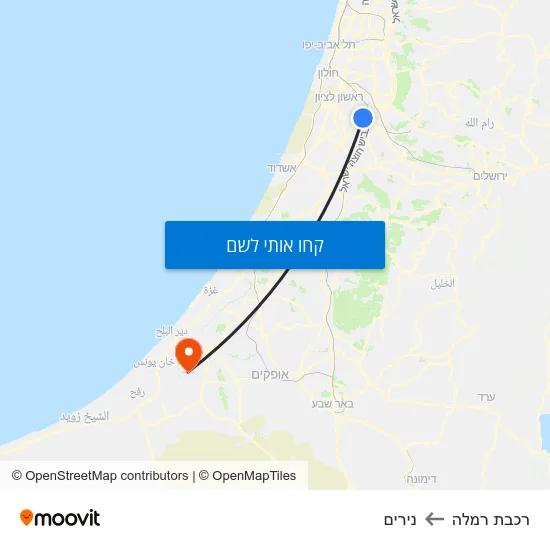 מפת רכבת רמלה לנירים